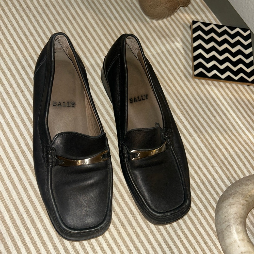Bally Women's Classic Black Leather Loafers
